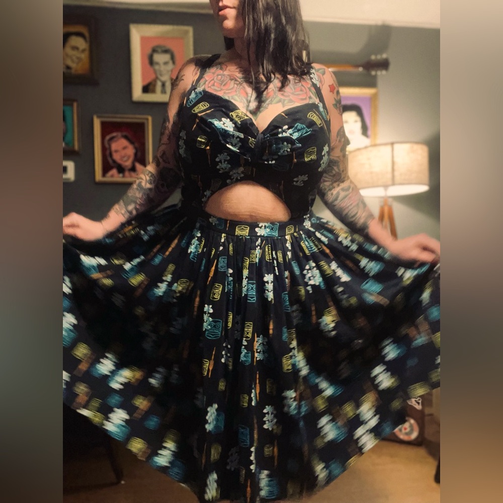 Pinup Girl Clothing- Tiki Dress. (Style= Renee)